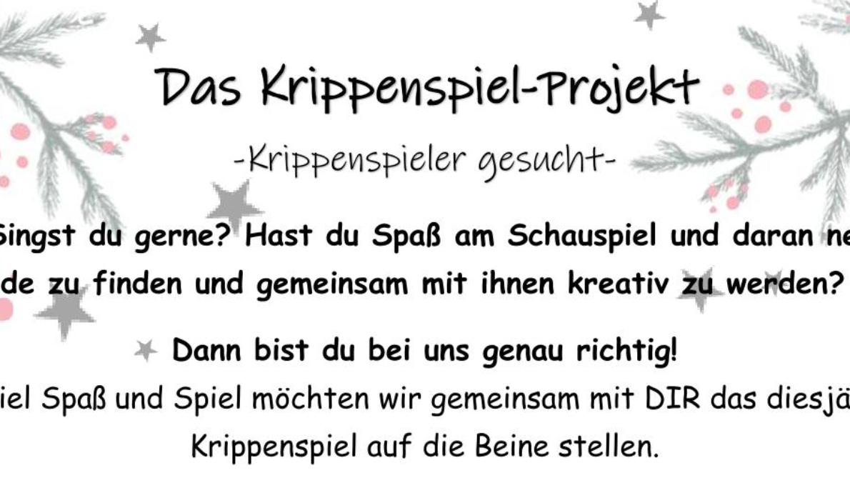 Ausschreibung Krippenspiel 2026