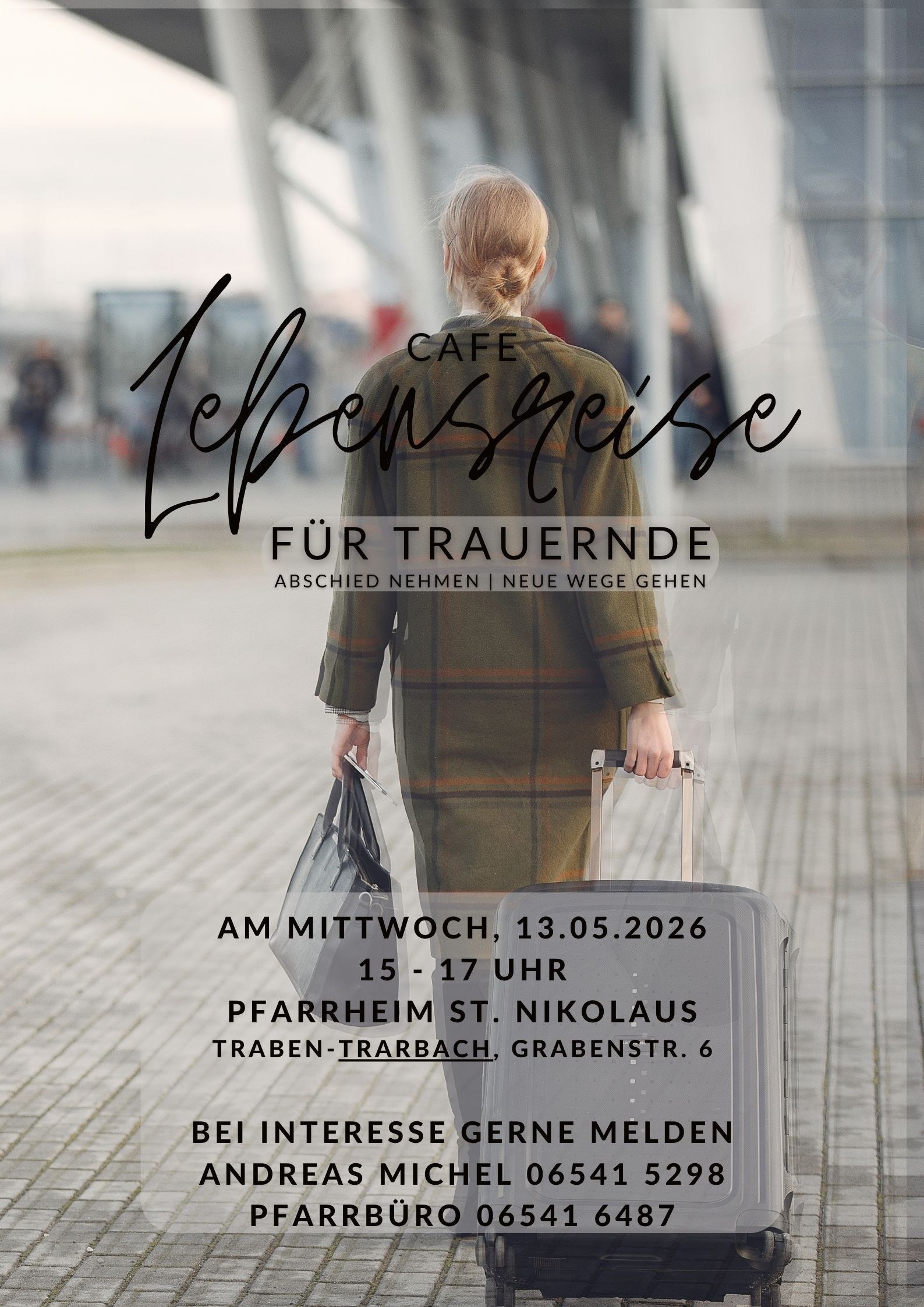 Café Lebensreise Plakat Mai