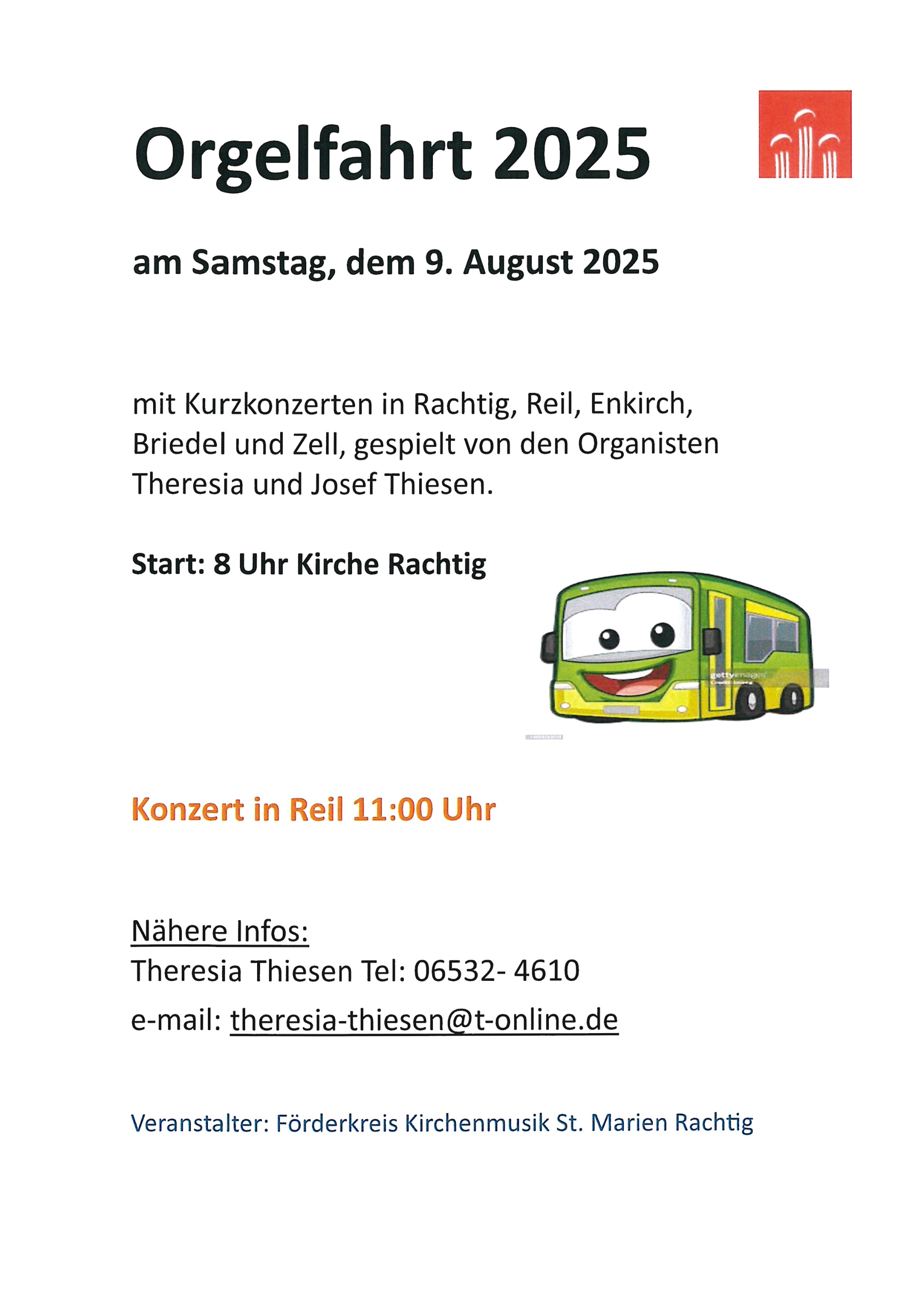 Orgel-Wanderfahrt Reil