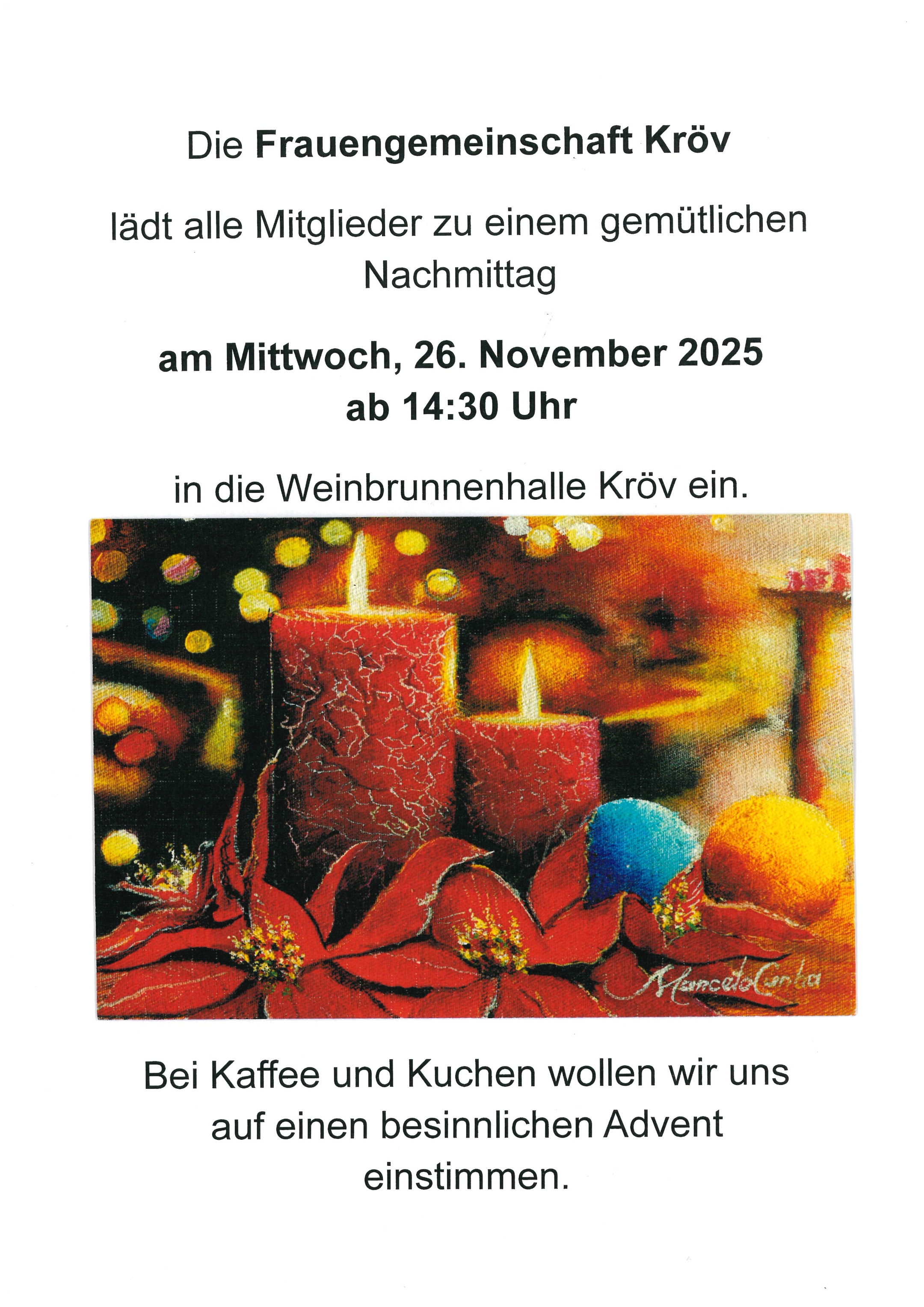 Plakat_Frauengemeinschaft Kröv_26.11.2025 (c) Frauengemeinschaft Kröv Plakat_Frauengemeinschaft Kröv_26.11.2025