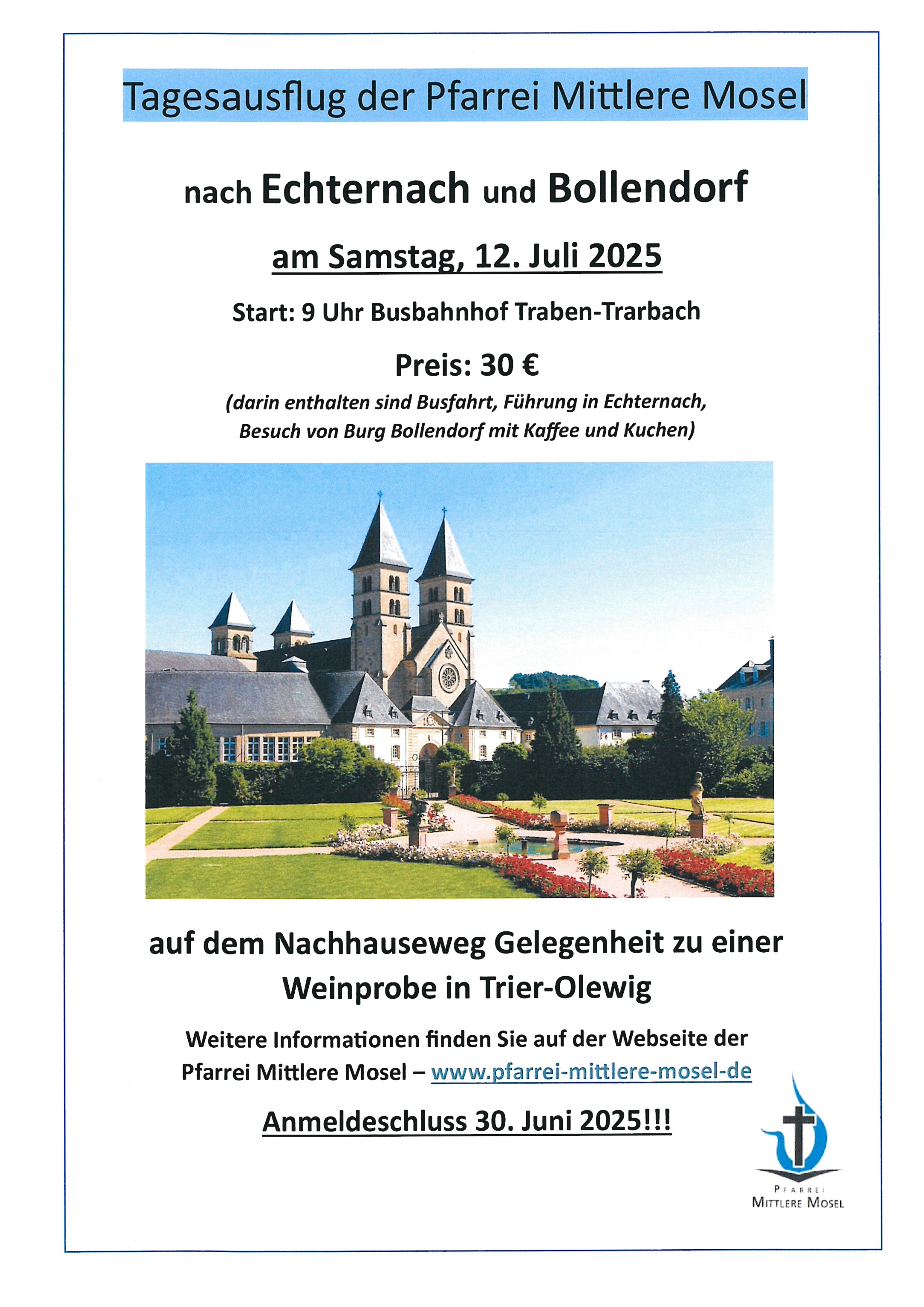 Tagesausflug Echternach und Bollendorf